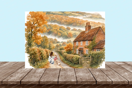 Cottage Love Postcard - Stickers&Friends Studio