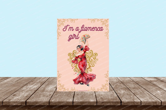 I'm a Flamenca Girl Postcard - Stickers&Friends Studio