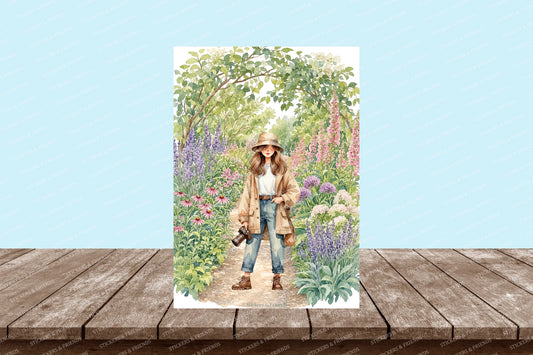 Photographer Girl Postcard - Stickers&Friends Studio