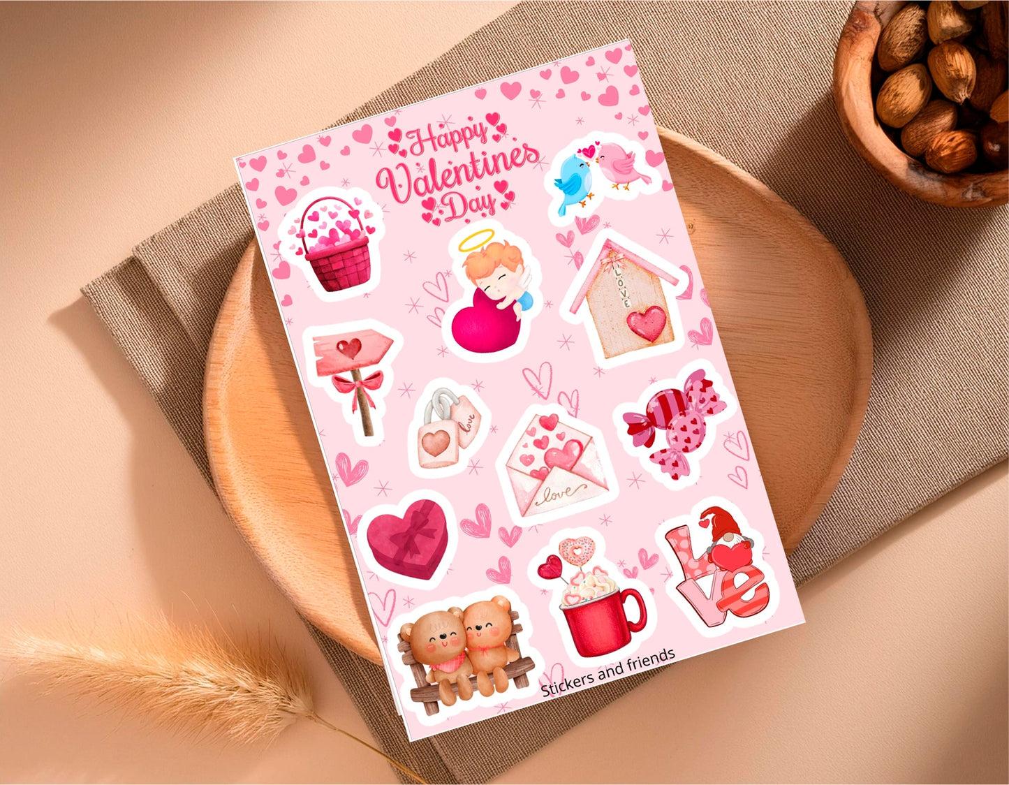 Saint Valentine Sticker Sheet II (Paper) - Stickers&FriendsStudio