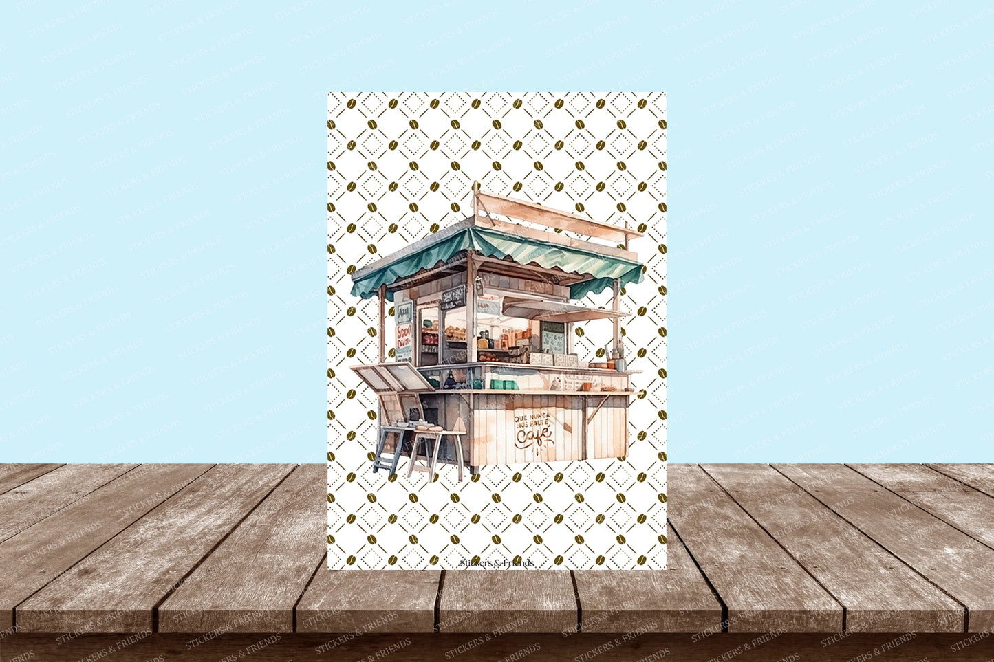 Always Coffee Postcard - Stickers&Friends Studio