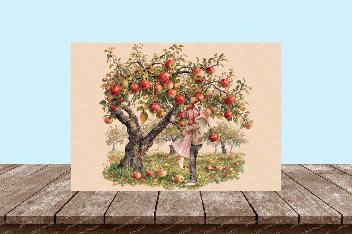Apple Tree Postcard - Stickers&Friends Studio