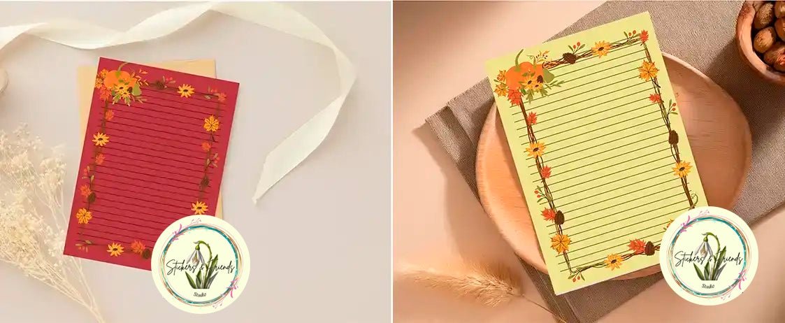 Autumn Letter Sheet (Paper) - Stickers&FriendsStudio