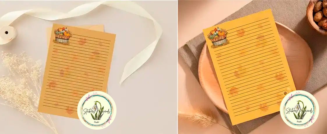 Autumn Letter Sheet (Paper) - Stickers&FriendsStudio
