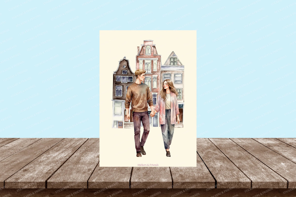 City Love Postcard - Stickers&Friends Studio