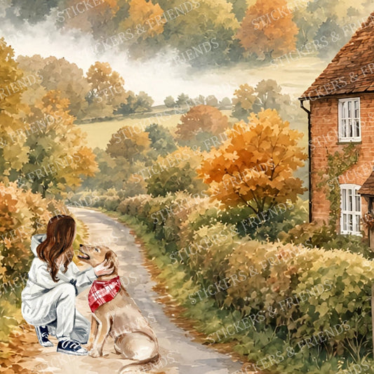 Cottage Love Postcard - Stickers&Friends Studio
