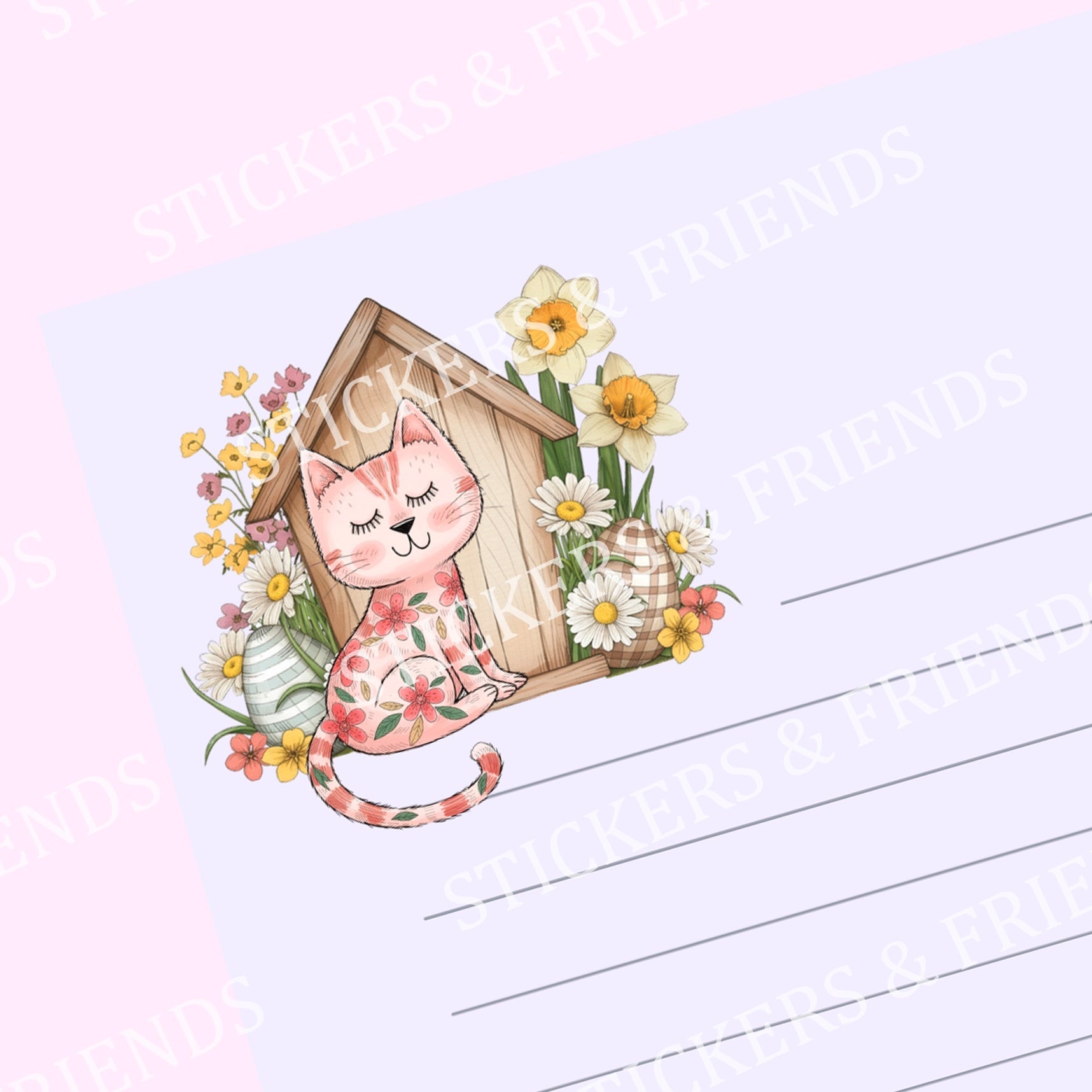 Country Cats Letter Sheet - Stickers&Friends Studio