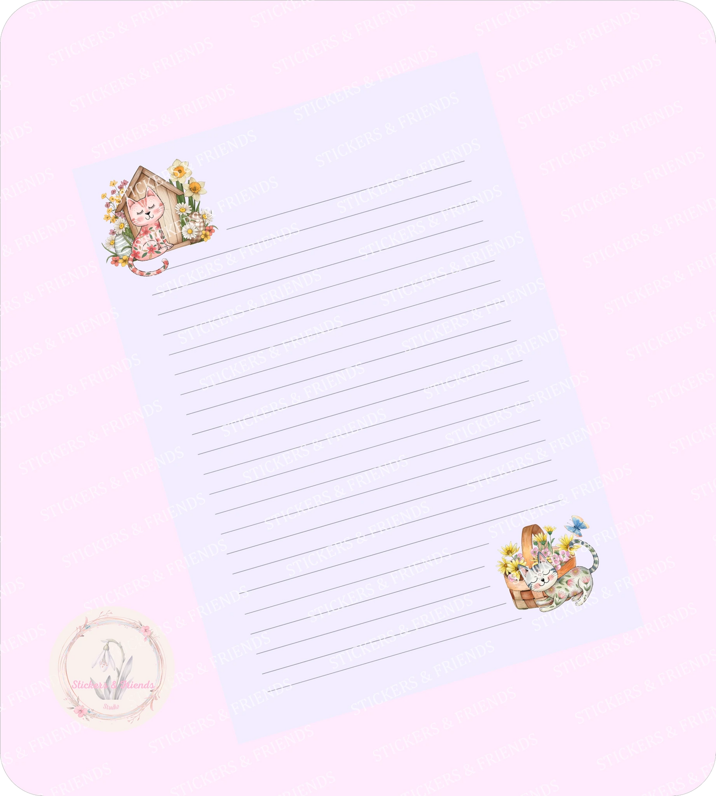 Country Cats Letter Sheet - Stickers&Friends Studio