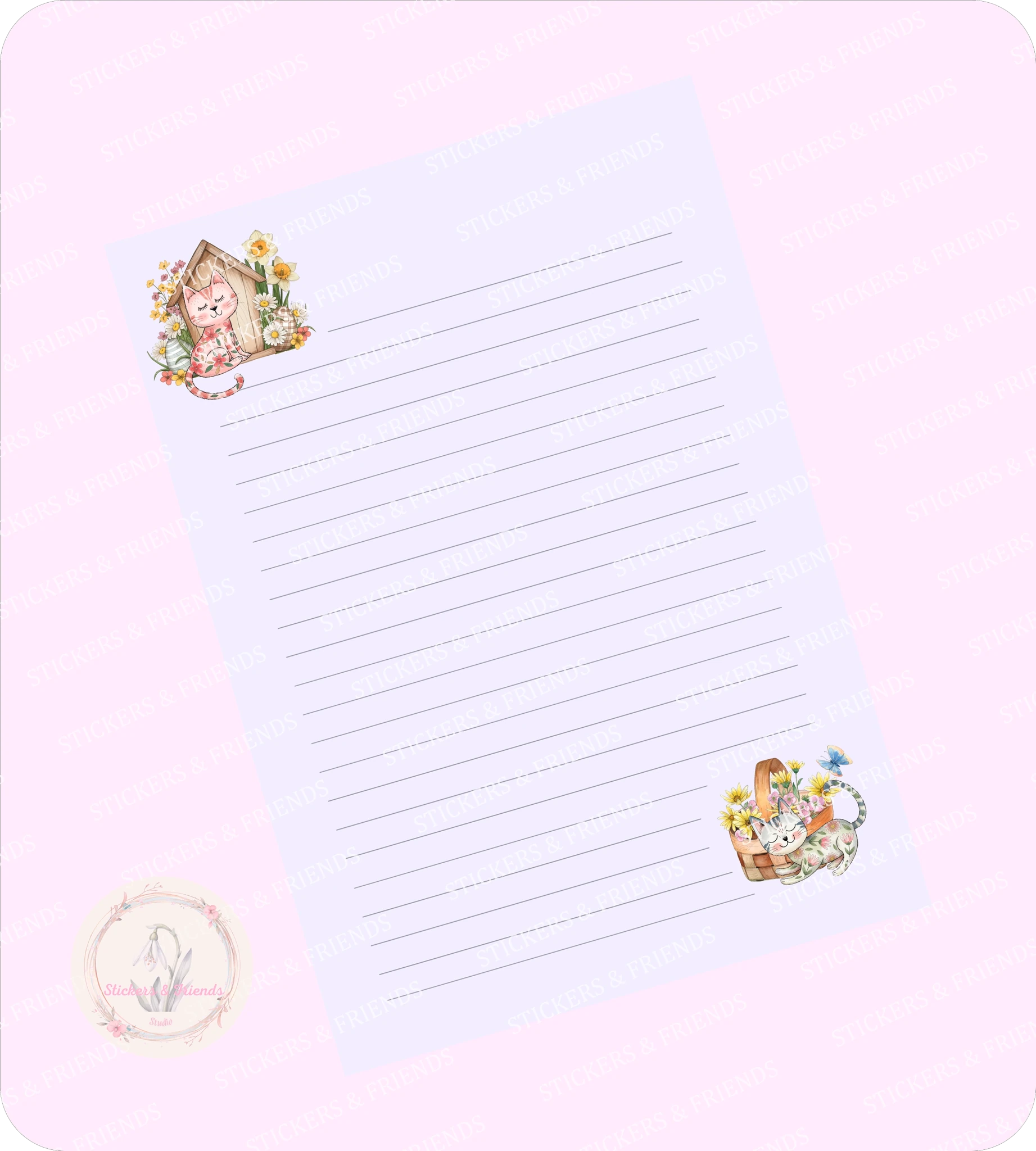 Country Cats Letter Sheet - Stickers&Friends Studio