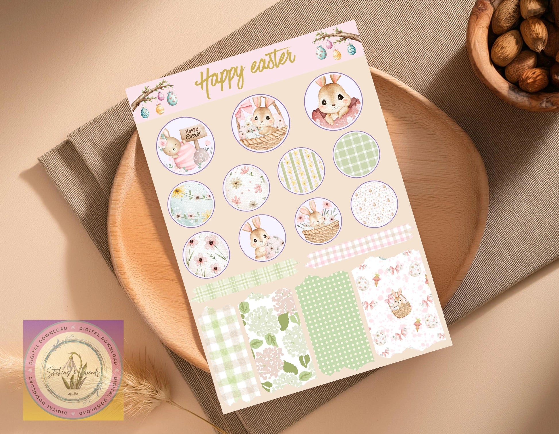Easter Happy Junk Journal Pack - Stickers&FriendsStudio
