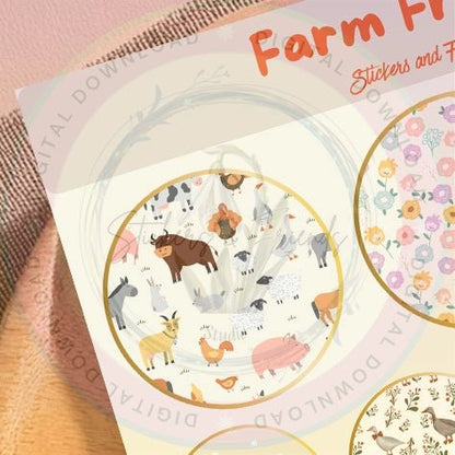 Farm Friends Junk Journal Pack - Stickers&FriendsStudio