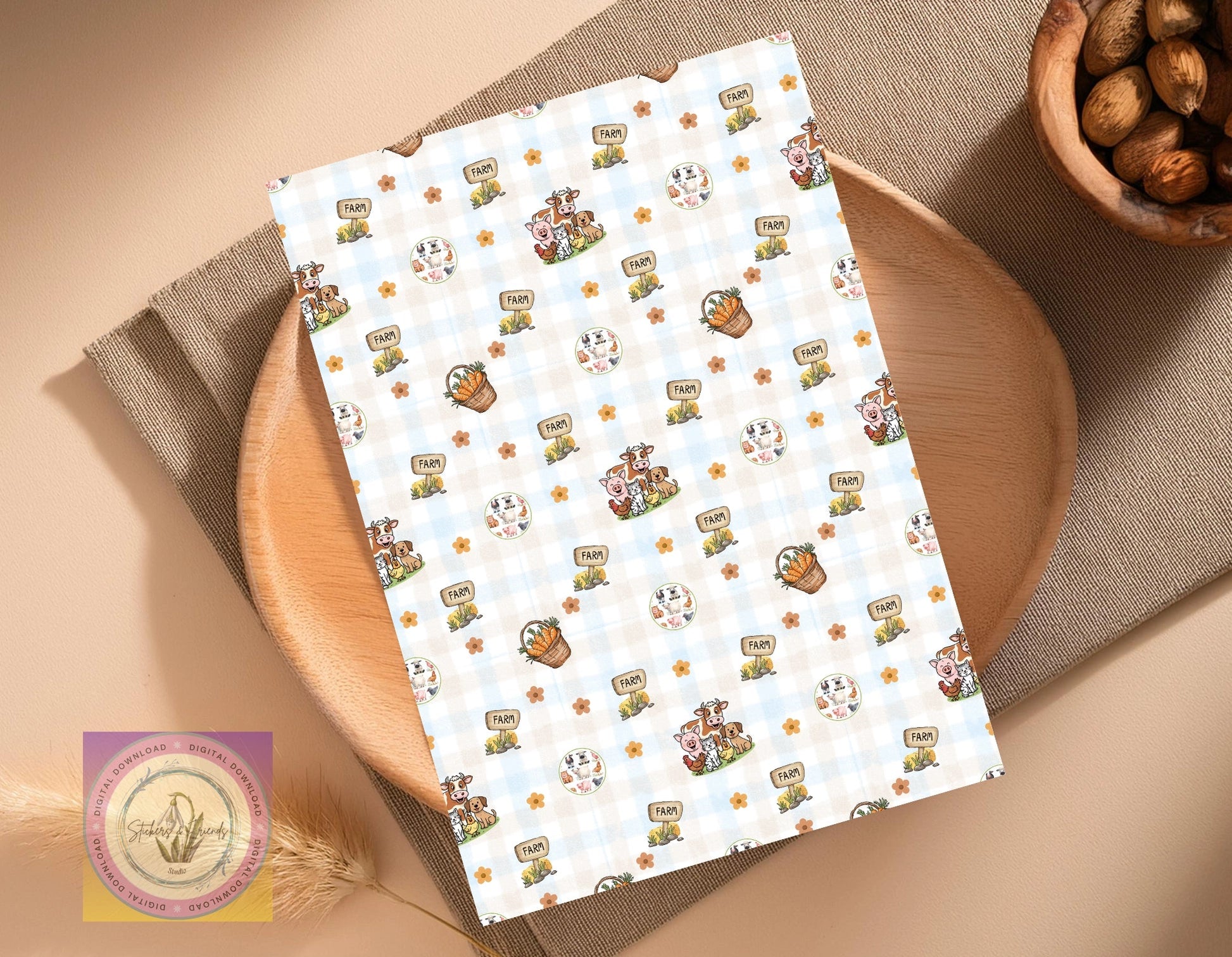 Farm Friends Junk Journal Pack - Stickers&FriendsStudio