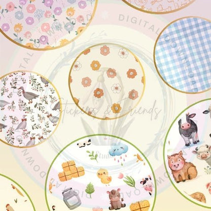 Farm Friends Junk Journal Pack - Stickers&FriendsStudio