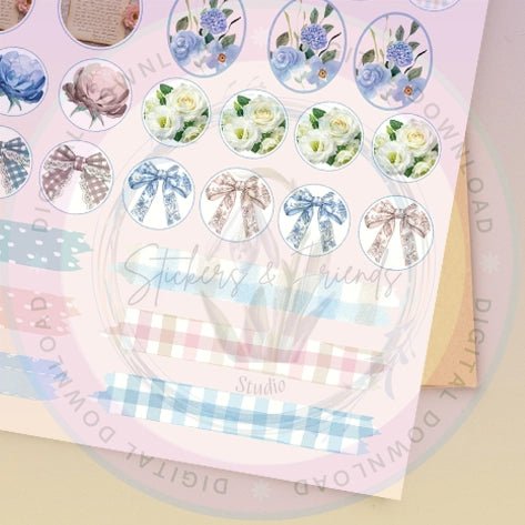 Hydrangeas Junk Journal Pack - Stickers&FriendsStudio