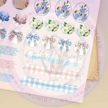 Hydrangeas Junk Journal Pack - Stickers&FriendsStudio