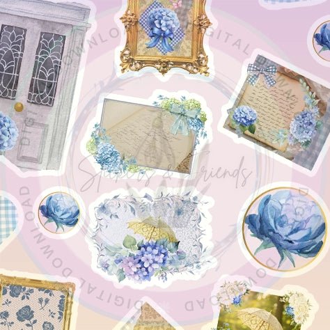 Hydrangeas Sticker Sheet - Stickers&FriendsStudio