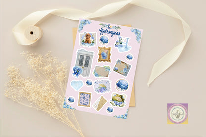 Hydrangeas Sticker Sheet - Stickers&FriendsStudio