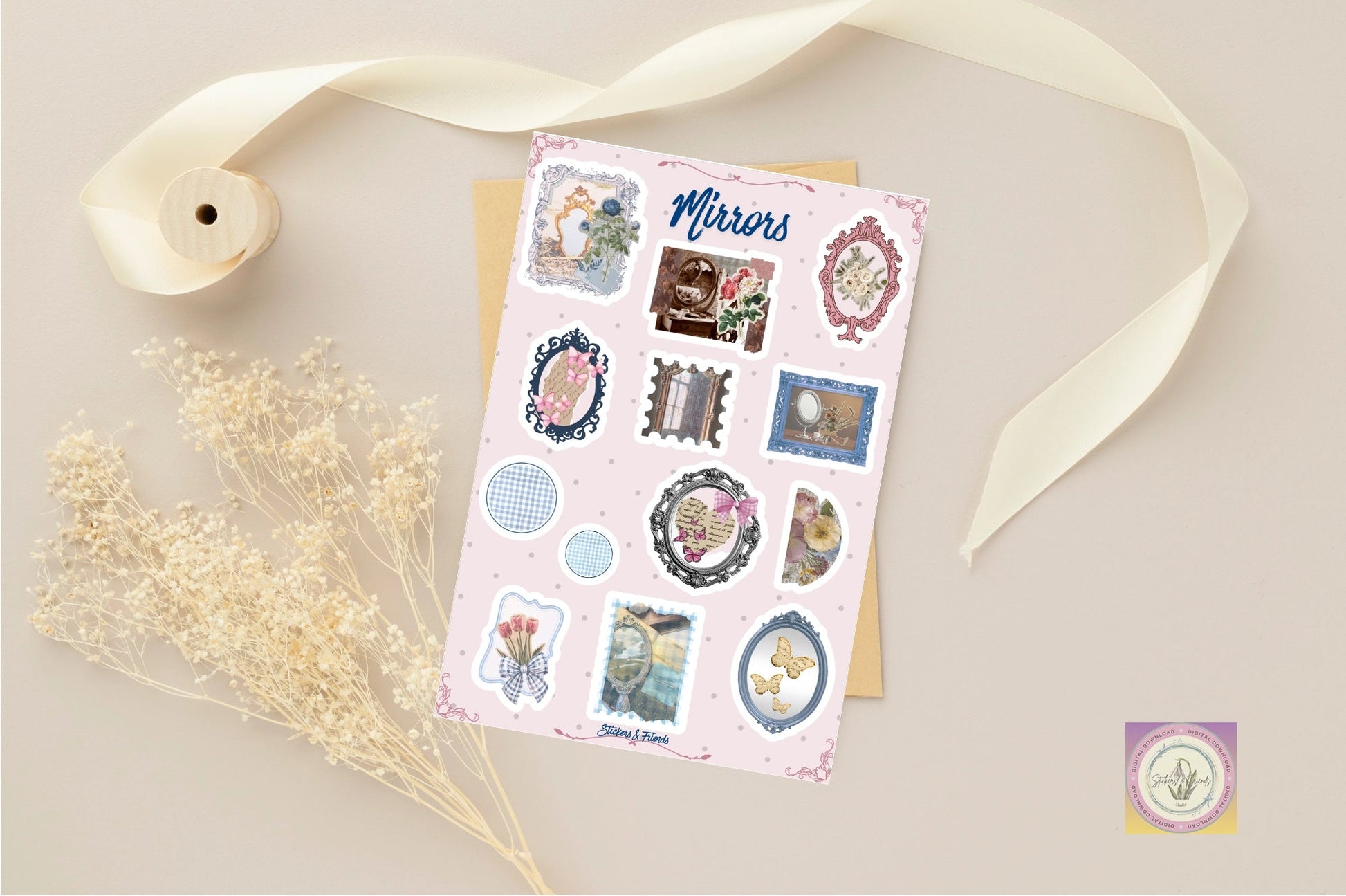 Mirrors sticker sheet - Stickers&FriendsStudio