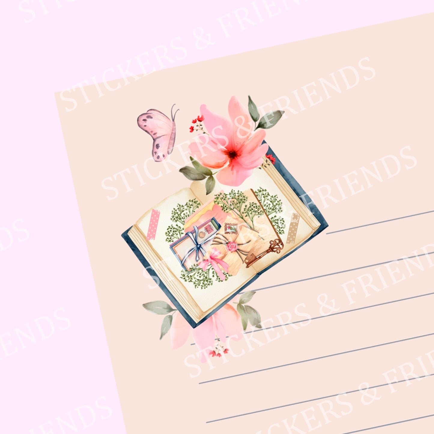 Penpal Friends Letter Sheet - Stickers&Friends Studio