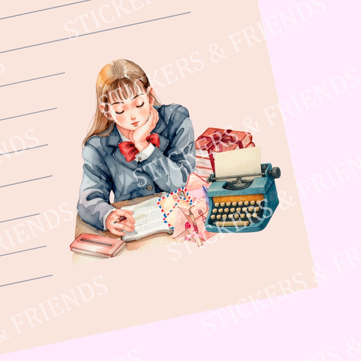 Penpal Friends Letter Sheet - Stickers&Friends Studio