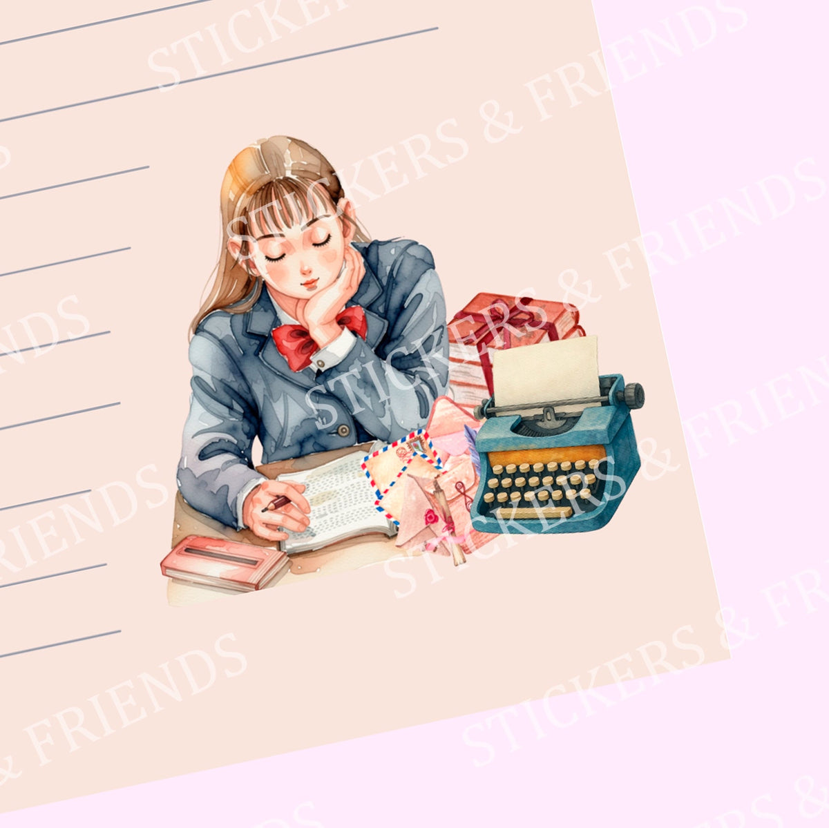 Penpal Friends Letter Sheet - Stickers&Friends Studio