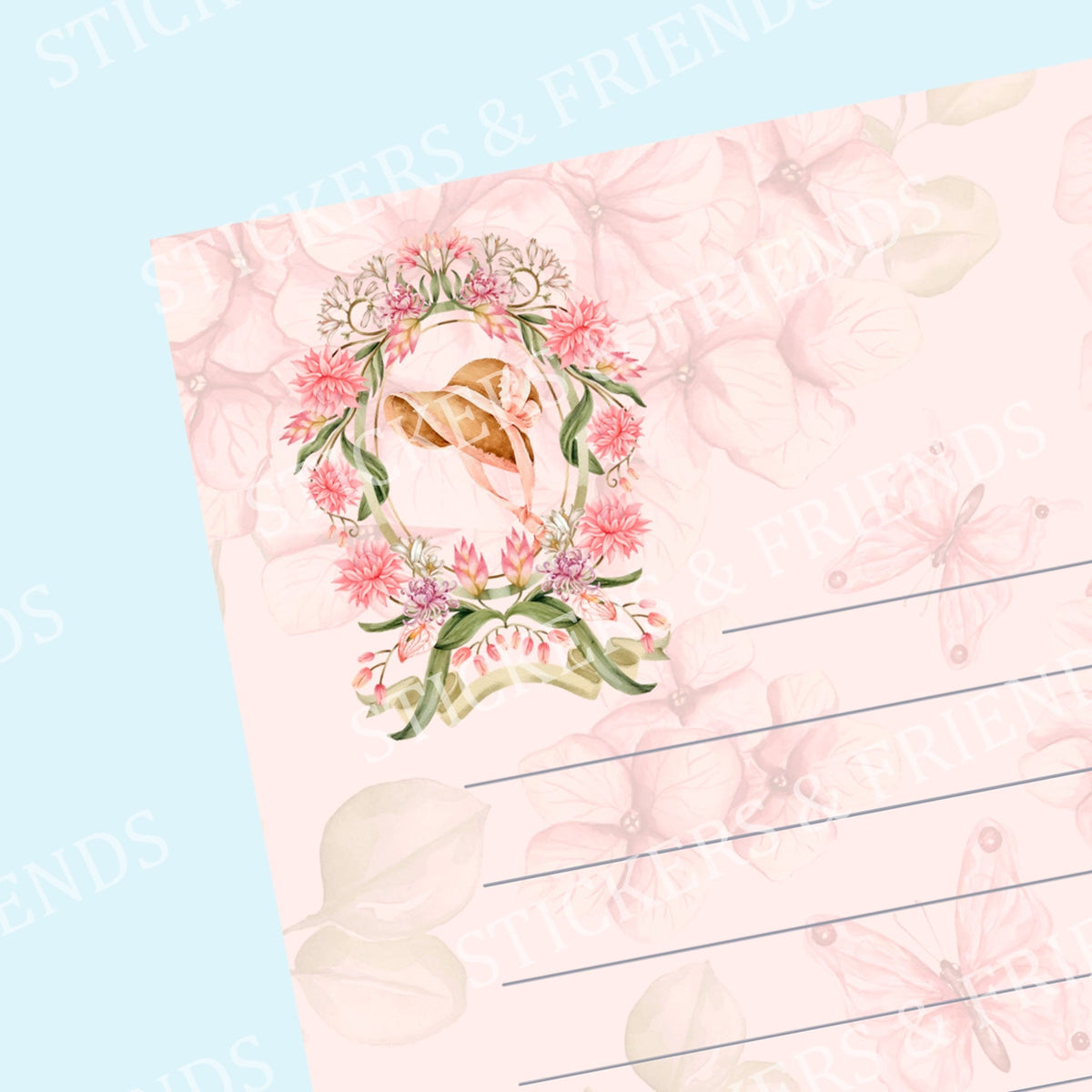 Romantic Letter Sheet - Stickers&Friends Studio