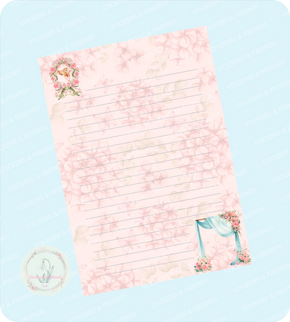 Romantic Letter Sheet - Stickers&Friends Studio