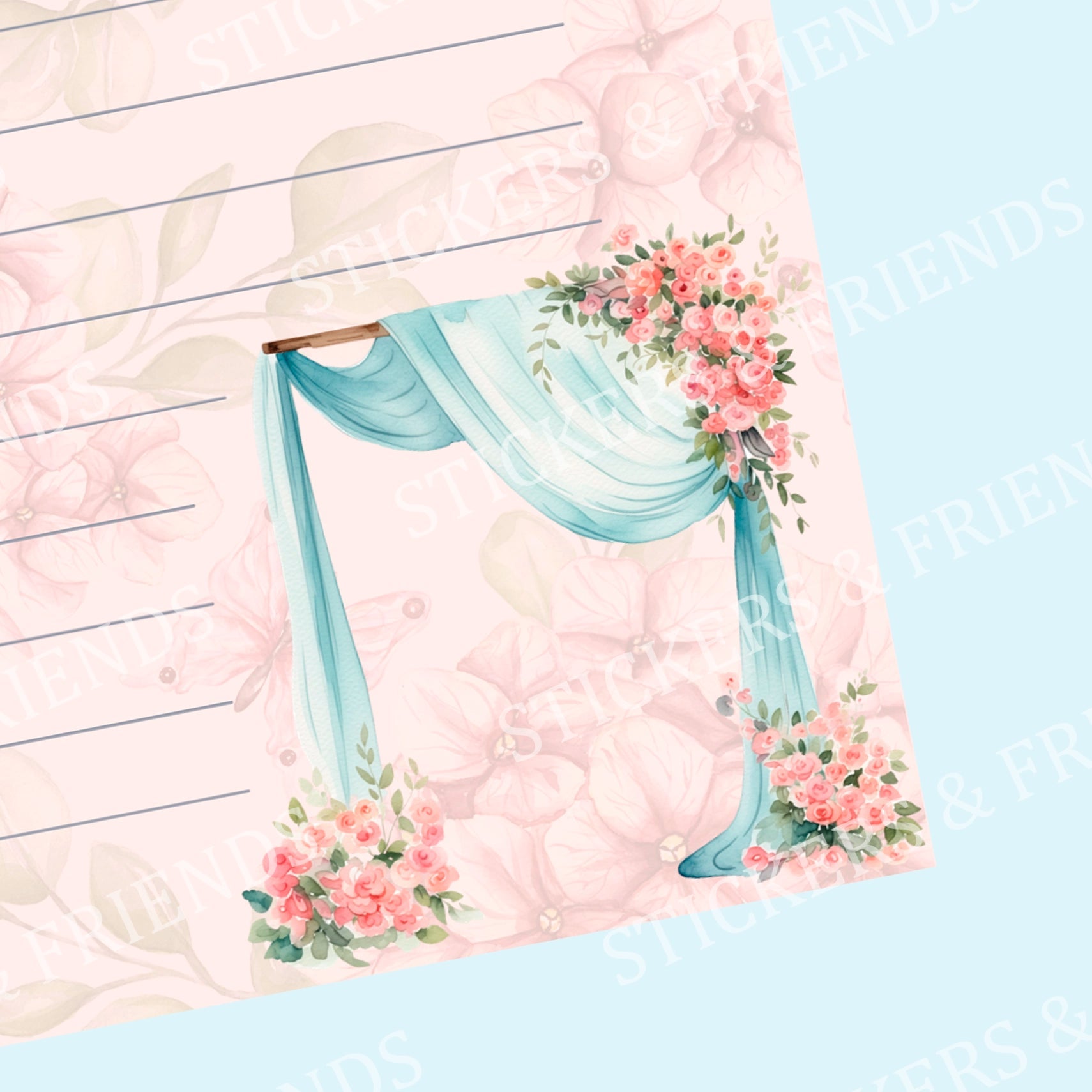 Romantic Letter Sheet - Stickers&Friends Studio