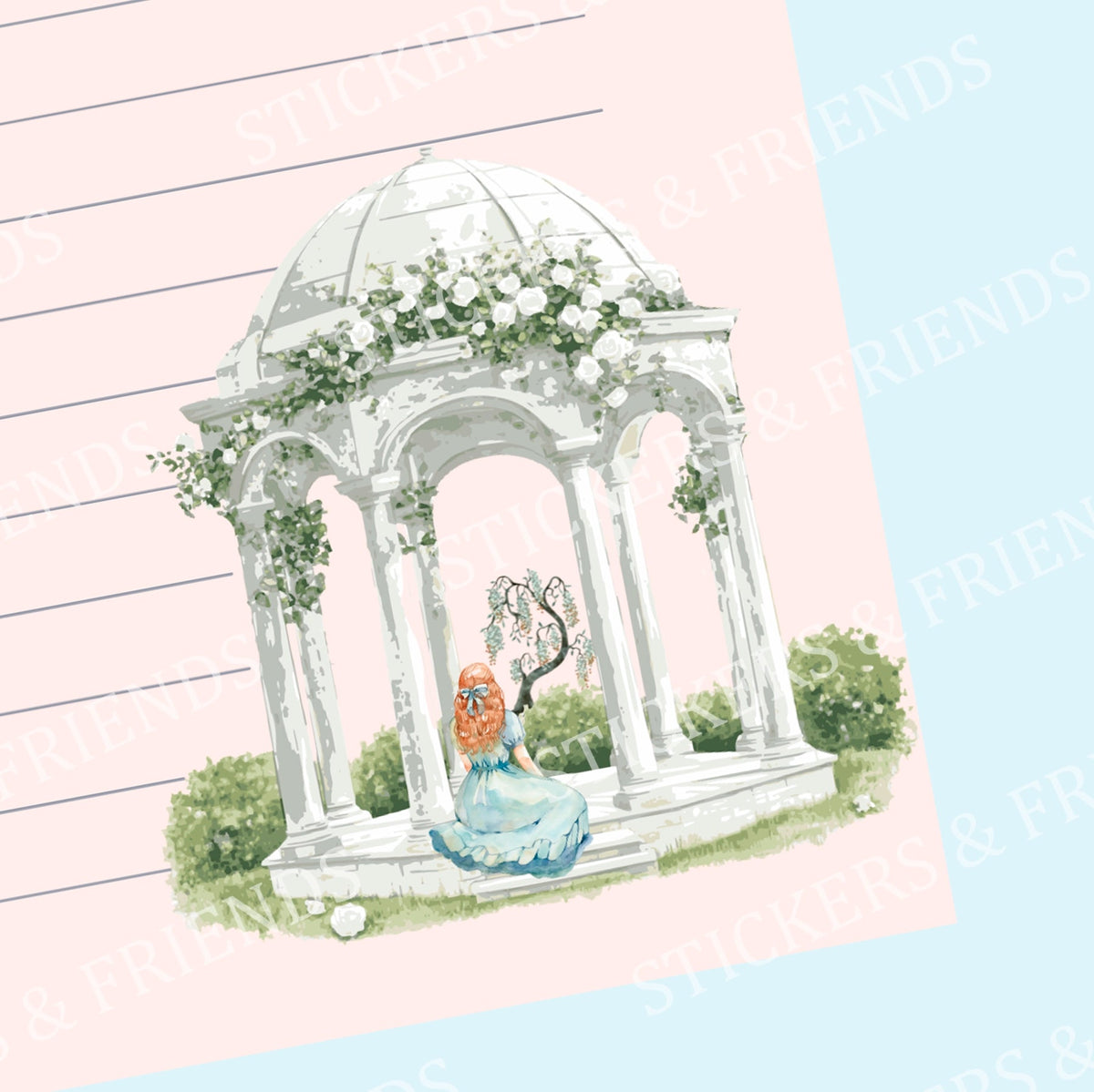 Romantic Letter Sheet - Stickers&Friends Studio