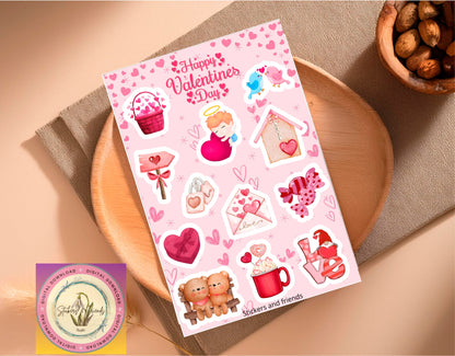 Saint Valentine Sticker Sheet II (Digital) - Stickers&FriendsStudio