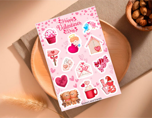 Saint Valentine Sticker Sheet II (Paper) - Stickers&FriendsStudio