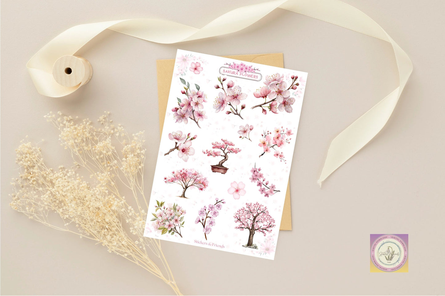 Sakura Junk Journal Pack - Stickers&FriendsStudio