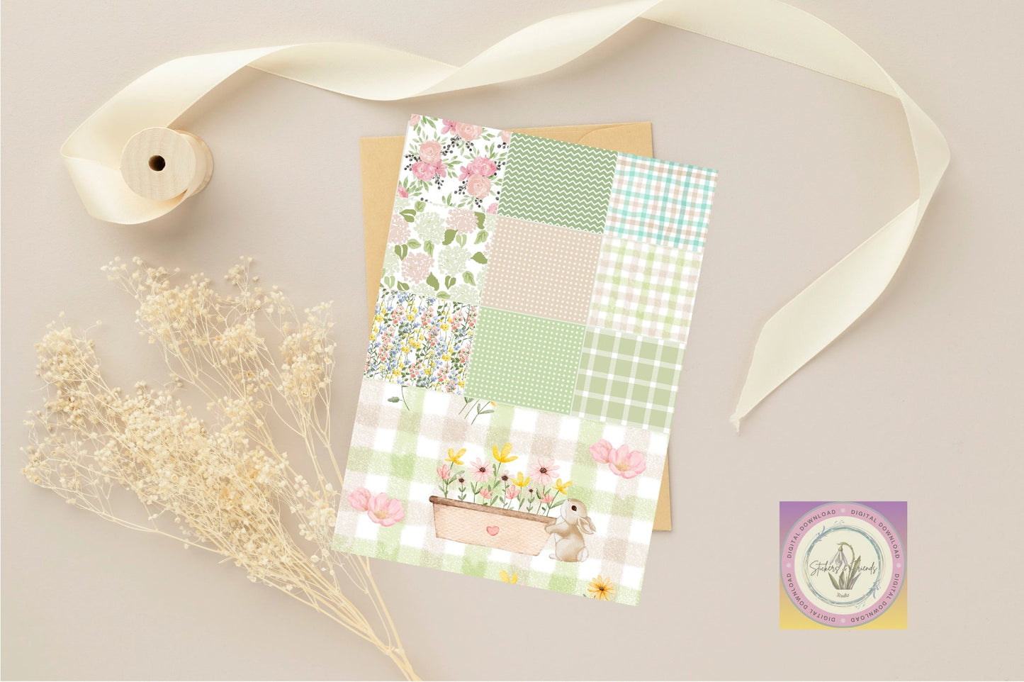 Spring Heart Junk Journal Pack - Stickers&FriendsStudio