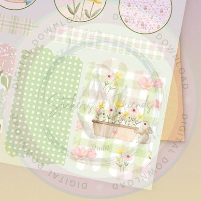 Spring Heart Junk Journal Pack - Stickers&FriendsStudio