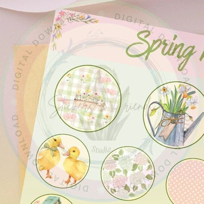 Spring Heart Junk Journal Pack - Stickers&FriendsStudio