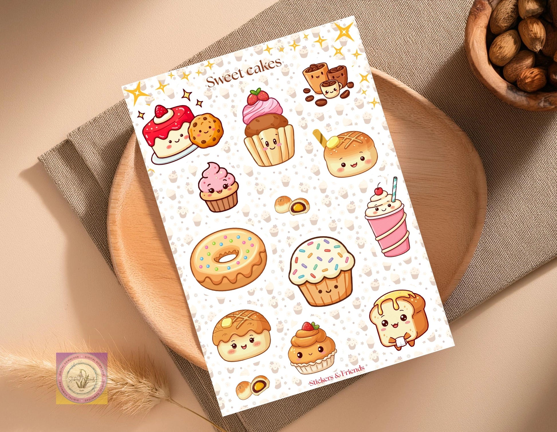 Sweet cakes sticker sheet - Stickers&FriendsStudio