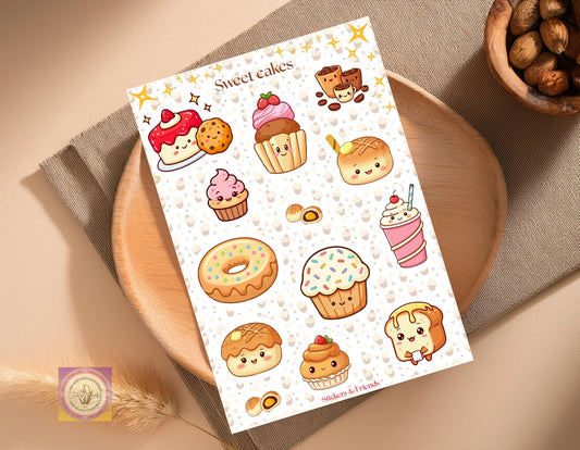 Sweet cakes sticker sheet - Stickers&FriendsStudio