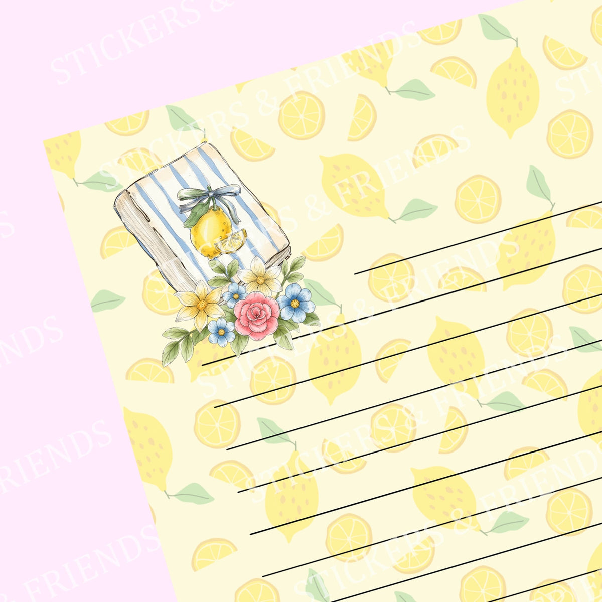 Sweet Lemon Digital Letter Sheet - Stickers&Friends