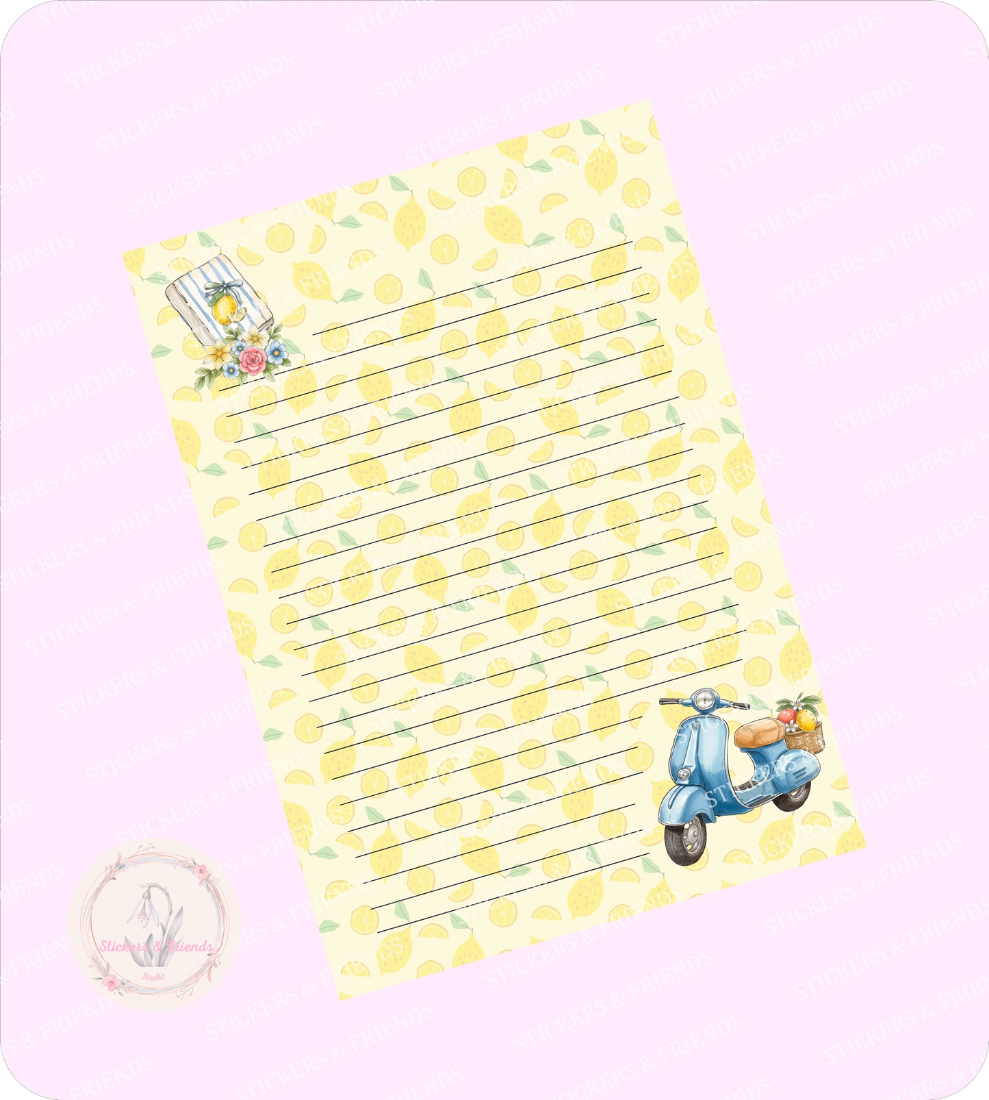 Sweet Lemon Digital Letter Sheet - Stickers&Friends