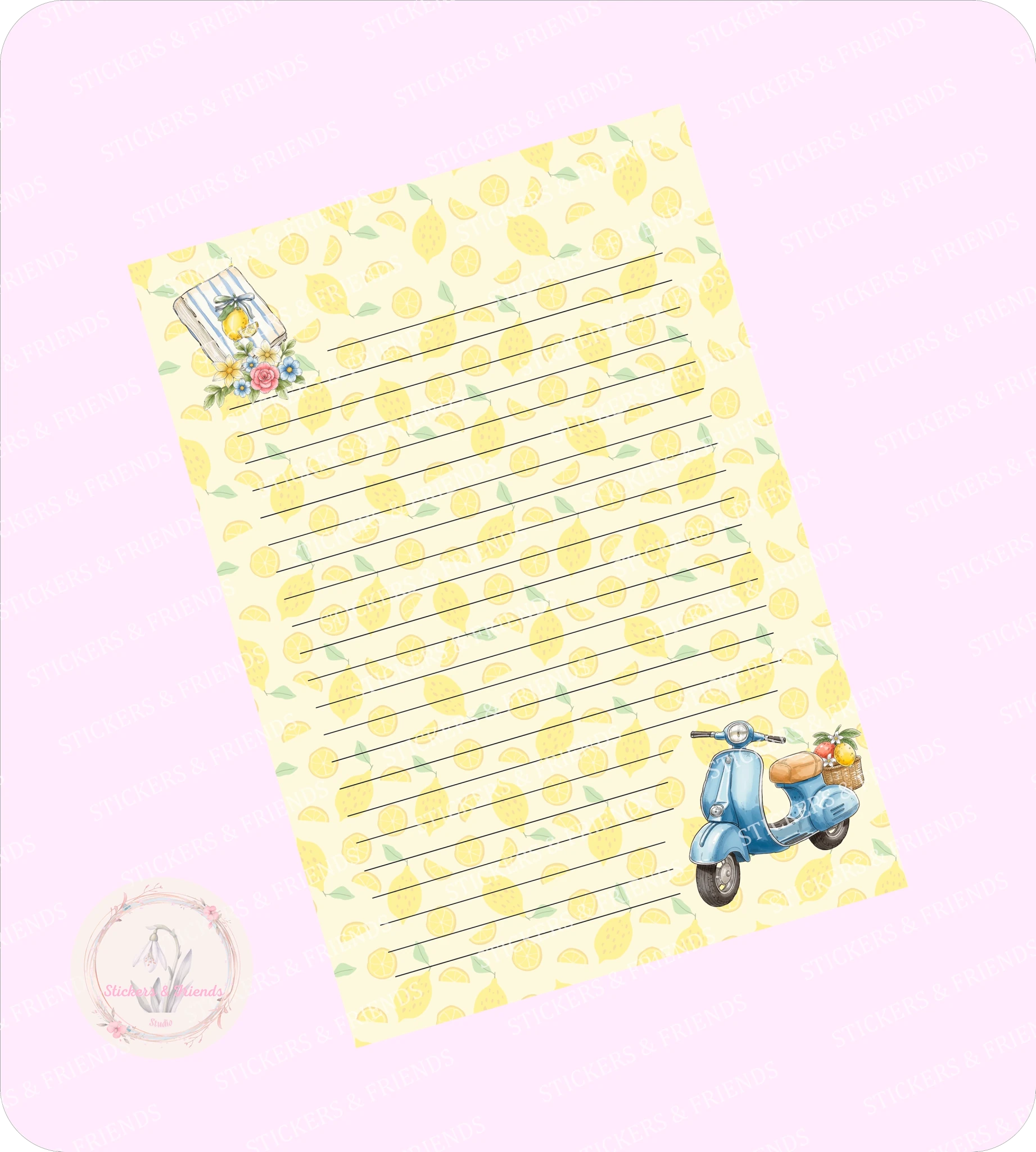 Sweet Lemon Digital Letter Sheet - Stickers&Friends