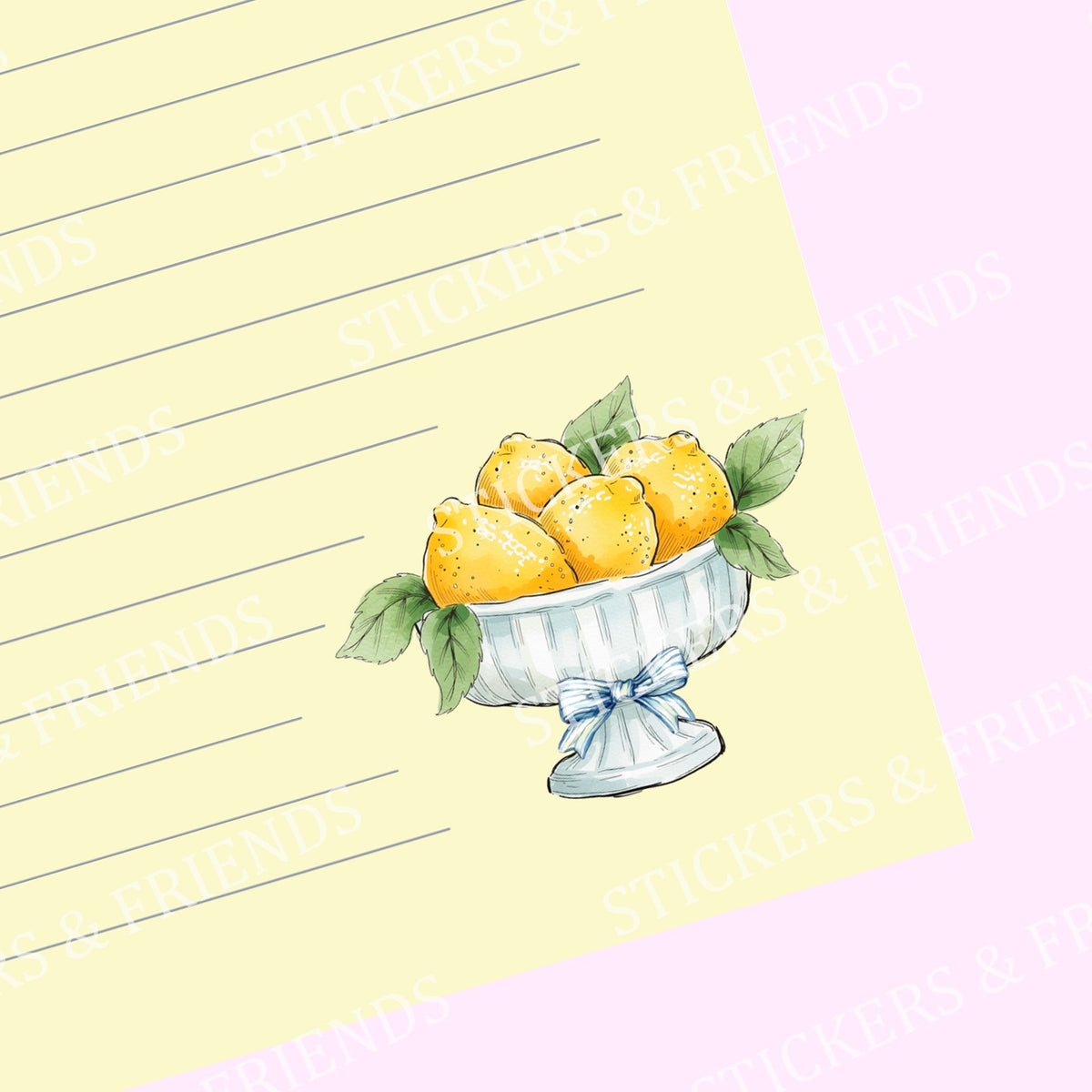 Sweet Lemon Digital Letter Sheet - Stickers&Friends