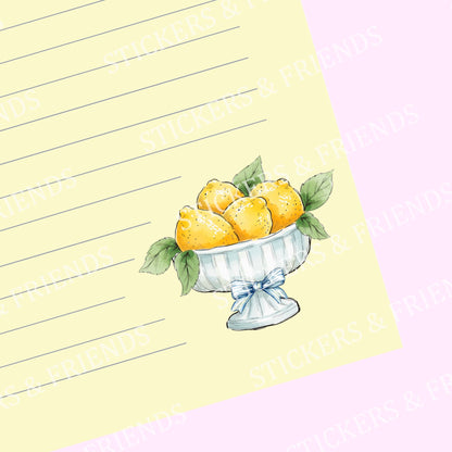 Sweet Lemon Digital Letter Sheet - Stickers&Friends