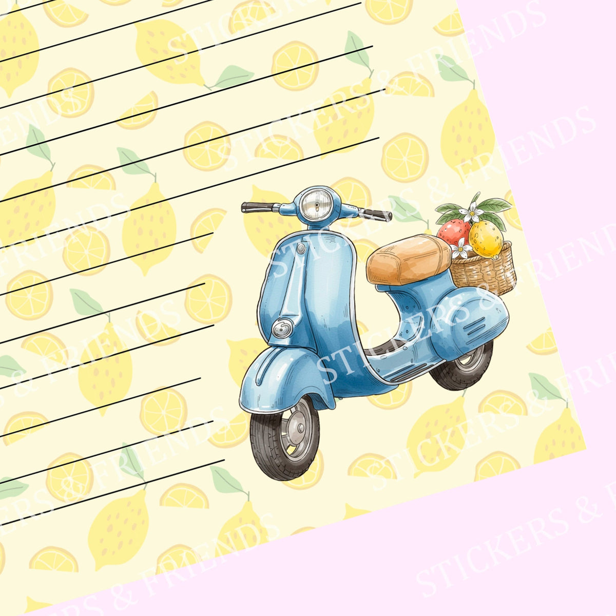 Sweet Lemon Digital Letter Sheet - Stickers&Friends