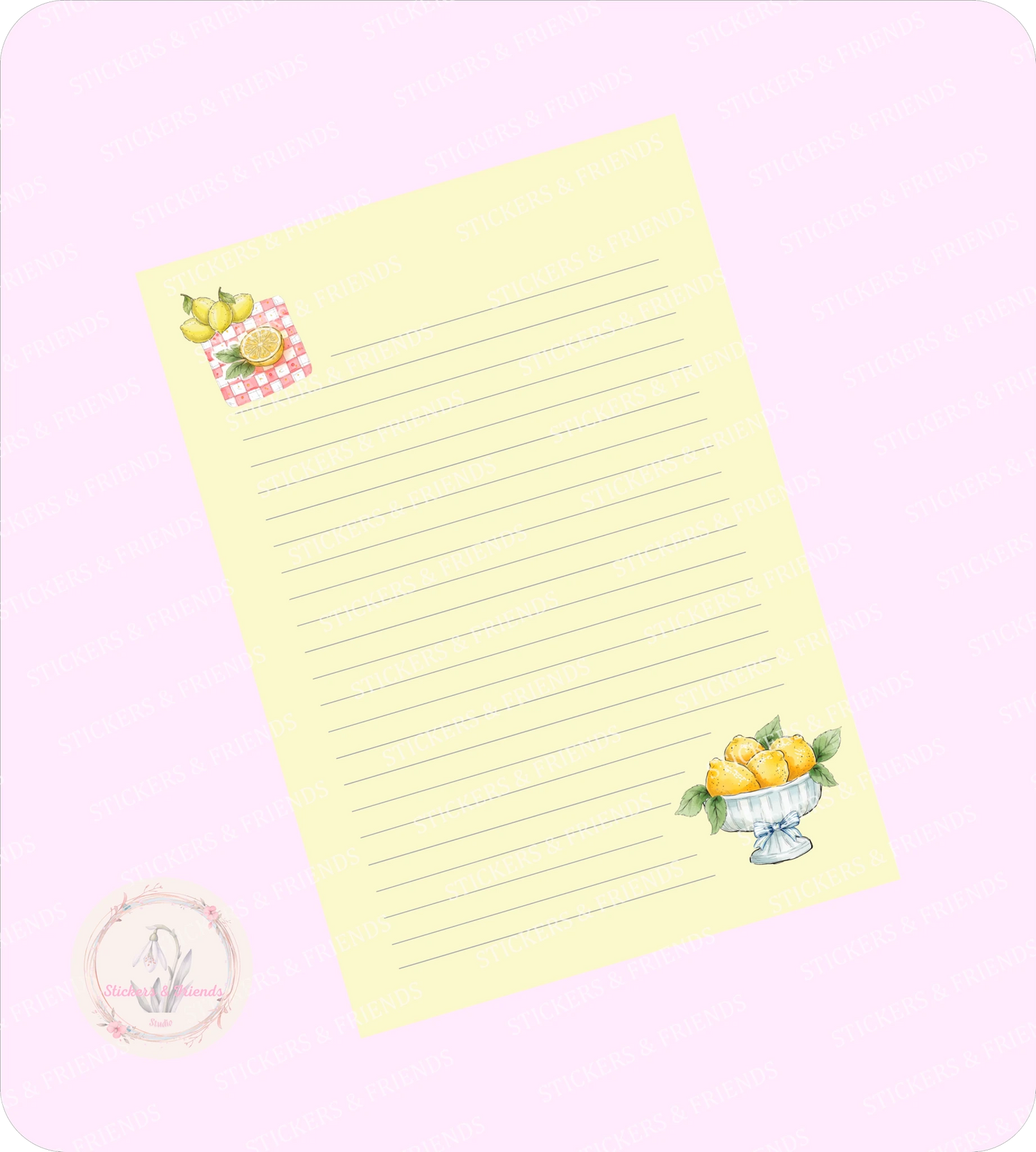 Sweet Lemon Digital Letter Sheet - Stickers&Friends