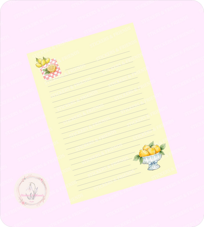 Sweet Lemon Digital Letter Sheet - Stickers&Friends