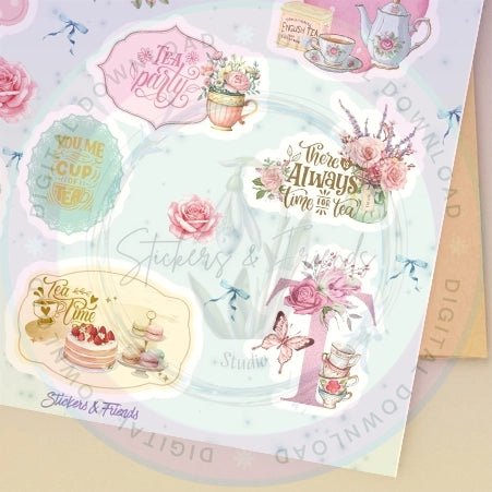 Tea Heart Junk Journal Pack - Stickers&FriendsStudio