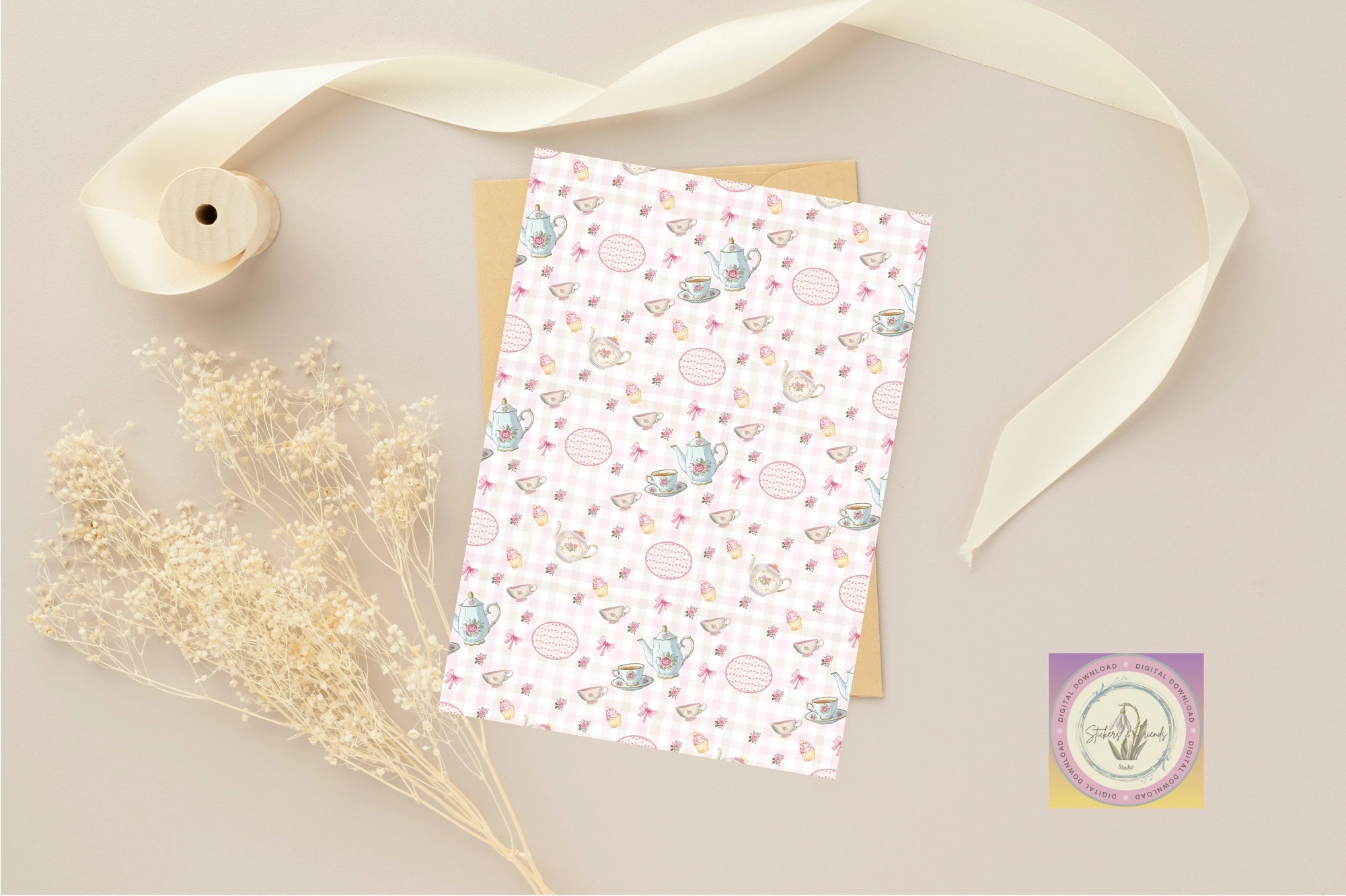 Tea Heart Junk Journal Pack - Stickers&FriendsStudio