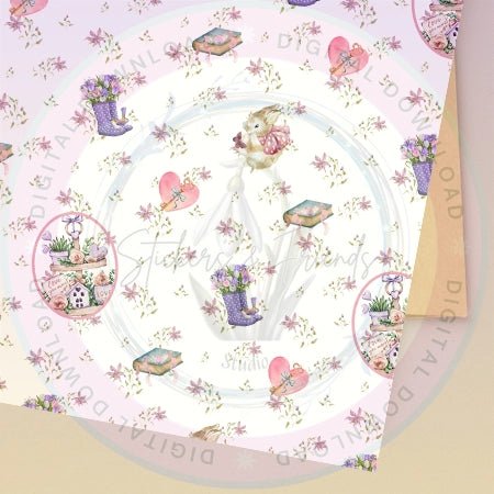 Violet Paradise Junk Journal Pack - Stickers&FriendsStudio