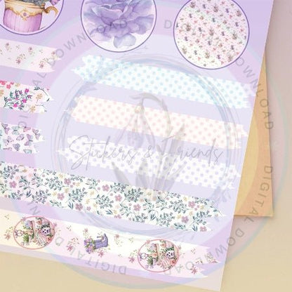 Violet Paradise Junk Journal Pack - Stickers&FriendsStudio